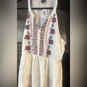 Torrid White Gauze Babydoll